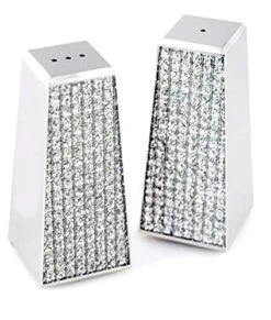 Glitter Galore Salt And Pepper Shaker Set, Silver