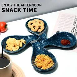 Kitchen Spoon Rest - Cooking Spoon Holder For Stove Top White Coffee Spoon Rest Ceramic Spoon Holder For Kitchen Counter, Kitchen Decor For Counter, Coffee Bar Accessories (Nave Blue) -KitchenAid Shop 51cSytWOW9L