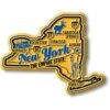 New York Premium State Magnet By Classic Magnets, 3.1" X 2.5", Collectible Souvenirs Made In The USA