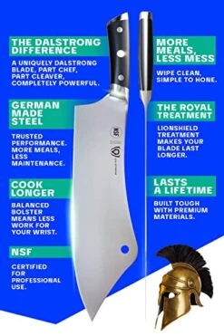 Chef & Cleaver Hybrid Knife - 12" Extra-Large - The 'Crixus - Gladiator Series Elite - German HC Steel - G10 Handle - Razor Sharp Kitchen Knife - W/Sheath - NSF Certified 10 Chef & Cleaver Hybrid Knife - 12" Extra-Large - The 'Crixus - Gladiator Series Elite - German HC Steel - G10 Handle - Razor Sharp Kitchen Knife - W/Sheath - NSF Certified -KitchenAid Shop 51cdJaZepzL