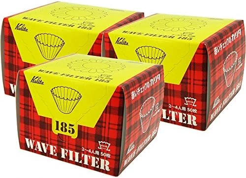 Kalita Wave Series KWF-155#22213 Coffee Filters, White, For 1-2 People, 100 Sheets 6 Kalita Wave Series KWF-155#22213 Coffee Filters, White, For 1-2 People, 100 Sheets - Image 4