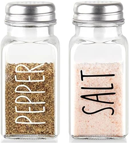 Salt And Pepper Shakers Set, Cute Glass Spice Shaker With Stainless Steel Lid, Black And White Kitchen Table Decor And Accessories For Counter, For Kitchen Wedding Gifts, 2.7oz Each 9 Salt And Pepper Shakers Set, Cute Glass Spice Shaker With Stainless Steel Lid, Black And White Kitchen Table Decor And Accessories For Counter, For Kitchen Wedding Gifts, 2.7oz Each - Image 7