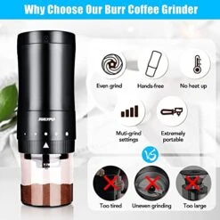 Electric Burr Coffee Grinder With Cone Ceramic Mills,Adjustable Setting Slow-Grind Result Better Taste Coffee(upgraded Inner) 11 Electric Burr Coffee Grinder With Cone Ceramic Mills,Adjustable Setting Slow-Grind Result Better Taste Coffee(upgraded Inner) -KitchenAid Shop 51d4rgX8LfL