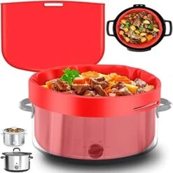 Slow Cooker Liners Compatible For Crock Pot 6 QT, Easyjoy For Crock Pot Liners For 6 Quart Oval Slow Cookers, Reusable Silicone Slow Cooker Liner For Crock Pot Divider Insert, Dishwasher Safe BPA Free -KitchenAid Shop 51d5lfzx2RL. AC