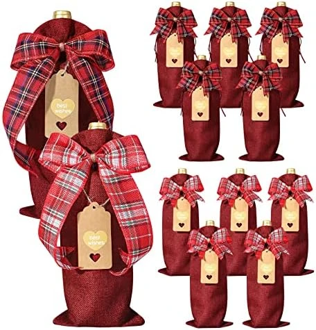 18 Pcs Burlap Wine Gift Bags Wine Bottle Bags For Gifts Drawstring Reusable Xmas Wine Bottle Covers For Wedding Birthday Holiday Party Home Storage Table Decor 12 18 Pcs Burlap Wine Gift Bags Wine Bottle Bags For Gifts Drawstring Reusable Xmas Wine Bottle Covers For Wedding Birthday Holiday Party Home Storage Table Decor - Image 10