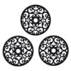 Silicone Trivet Mat 3 Set In Heart Design Trivets. Hot Pan Holder Hot Pads For Countertop & Table. Non Slip, Serving Dishes Plates. Dishwasher Safe, Heat Resistant Kitchen Gadgets, Black -KitchenAid Shop 51dI1DgleSL