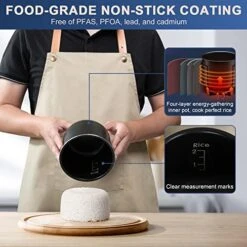 Ear Rice Cooker 4 Cups Cooked, 1.2L Portable Non-Stick Small Travel Rice Cooker, One Button To Cook, With Keep Warm Function, Blue -KitchenAid Shop 51dSf4I1hZL