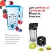 Blendtec FourSide Jar (75 Oz), Blender Jar, Commercial Grade, Hard Lid, BPA Free, Blue -KitchenAid Shop 51daygjQ9FL