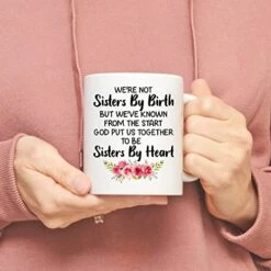 Customized Best Friend Mug For Women, Besties, Soul Sisters Together To Be Sisters By Heart Custom Mug Personalized With Names, Hairstyles, Texts For Friends Birthday Gift Mugs 11oz / 15oz -KitchenAid Shop 51de4ffR41L