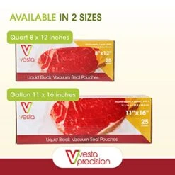 Liquid Block Vacuum Seal Pouches - Clear And Embossed Vacuum Sealer Bags - Great For Food Storage And Sous Vide - 11 X 16 Inches - 25 Vacuum Seal Bags Per Box 9 Liquid Block Vacuum Seal Pouches - Clear And Embossed Vacuum Sealer Bags - Great For Food Storage And Sous Vide - 11 X 16 Inches - 25 Vacuum Seal Bags Per Box -KitchenAid Shop 51djG4NFUiL