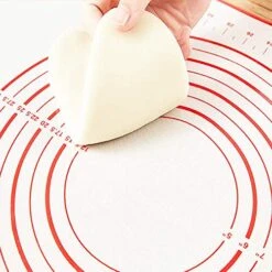 Rolling Pin Nonstick And Silicone Baking Pastry Mat Combo Kit, Adjustable Rolling Pin With Thickness Rings, Rolling Pin For Baking Fondant, Pizza, Pie, Pastry, Pasta, Dough, Cookies (red) -KitchenAid Shop 51dkCmu9QNL