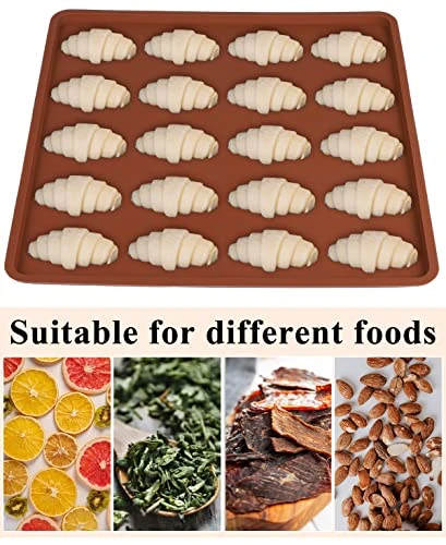 4 PCS 14x14 Inch Silicone Dehydrator Mats With Edge Square Silicone Sheets Non-stick Silicone Fruit Trays Reusable Fruit Leather Trays For Dehydrator High Temperature Resistance Roll Up Trays For Fruits Meat Vegetables Herbs 8 4 PCS 14x14 Inch Silicone Dehydrator Mats With Edge Square Silicone Sheets Non-stick Silicone Fruit Trays Reusable Fruit Leather Trays For Dehydrator High Temperature Resistance Roll Up Trays For Fruits Meat Vegetables Herbs - Image 6