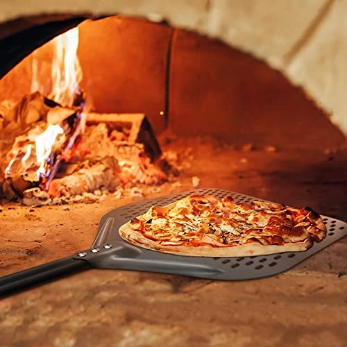 14” Perforated Pizza Peel, Long Handle Hard Anodized Aluminum Pizza Peel, Extra Large Pizza Turning Peel, Professional Pizza Pizza Paddle, 34.8 Inch Overall 6 14” Perforated Pizza Peel, Long Handle Hard Anodized Aluminum Pizza Peel, Extra Large Pizza Turning Peel, Professional Pizza Pizza Paddle, 34.8 Inch Overall - Image 4