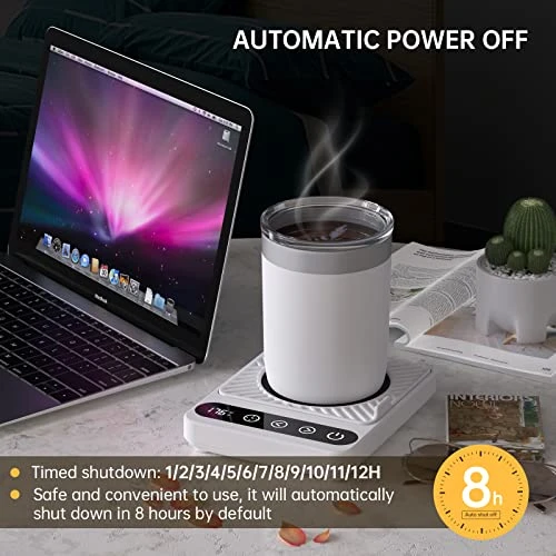 Coffee Mug Warmer, Coffee Warmer For Desk With 6 Temp Settings, 8H Auto Shut Off Coffee Cup Warmer 12H Timer, Smart Coffee Warmer Plate Keeps Hot, Fresh For Coffee, Tea, Milk, Beverage 6 Coffee Mug Warmer, Coffee Warmer For Desk With 6 Temp Settings, 8H Auto Shut Off Coffee Cup Warmer 12H Timer, Smart Coffee Warmer Plate Keeps Hot, Fresh For Coffee, Tea, Milk, Beverage - Image 4