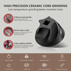 Electric Ceramic Conical Burr Coffee Grinder ，Adjustable Grind Settings， Portable & Travel Friendly Whole Bean Mill，Grind Result Better Taste Coffee -KitchenAid Shop 51eAMgoCgkL