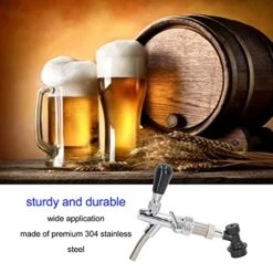 Beer Faucet, G5/8 304 Stainless Steel Draft Beer Keg Tap Standard Faucet Tap No Leaks Draft Beer Adjustable Faucet Kit Classic Beer Dispensing Tap For Beer Kegs And Cola Kegs -KitchenAid Shop 51eGRwqH5eL 1