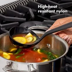 OXO Good Grips Nylon Ladle, Black, One Size -KitchenAid Shop 51eLYhbNydL