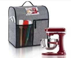 BAGSPRITE Stand Mixer Cover For KitchenAid Mixer, Kitchenaid Mixer Cover For 4.5-8 Quart Tilt Head & Bowl Lift Models, Kitchen Aid Mixer Covers - Extra Pockets For Mixer Appliance Accessories -KitchenAid Shop 51eNEpsC45L. AC