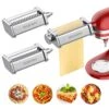 Pasta Attachment For KitchenAid Mixer, Includes Pasta Sheet Roller, Spaghetti Cutter, Fettuccine Cutter, 3Pcs For Kitchenaid Pasta Attachment By HOZODO -KitchenAid Shop 51eNO0hwTEL