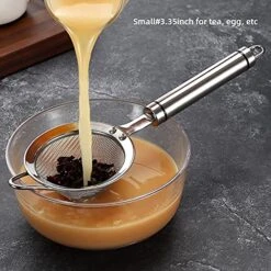 UNWUKIN 304 Stainless Steel Fine Mesh Strainers For Kitchen, Colander-Skimmer With Handle, Sieve Sifters For Food, Tea, Rice, Oil, Noodles, Fruits, Vegetable -KitchenAid Shop 51eSLfTUbyS