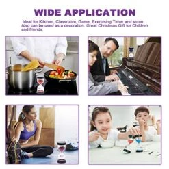 6 Pack 6 Colors Sand Timer Hourglass Sandglass Timer Assortment Kit, 1 Min/3 Mins/5 Mins/10 Mins/15 Mins/30 Mins Sand Clock Timer For Home Office Kitchen Kids Games Classroom -KitchenAid Shop 51eUpGuZmtL