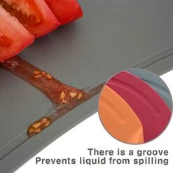 DOBLE Non-Scratch Cutting Board Set With Small, Medium, Large Boards With Holder. Highly Durable Material Knives Won't Cut. Flexible Food Safe TPU. Easy Grip Handle Ridges, Sides Prevent Spills -KitchenAid Shop 51ebLfJjf8L