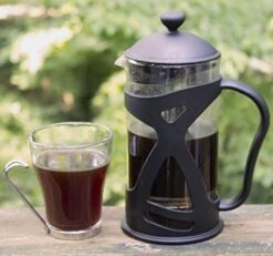 French Press Coffee Press Maker With Reusable Stainless Steel Filter, Large Comfortable Handle & Glass Protecting Durable Black Shell -KitchenAid Shop 51eezPTZKyL