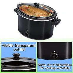Extra Large 10-Quart Slow Cooker - Stay Or Go Portable With Lid Lock, Black -KitchenAid Shop 51elRaDZsBL