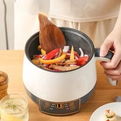 Electric Cooking Machine Food Steamer Household 1-2 People Multifunction Hot Pot Electric Rice Cooker Non-Stick Soup Stew Pan (Color : Mechanical, Size : Singlelayer)