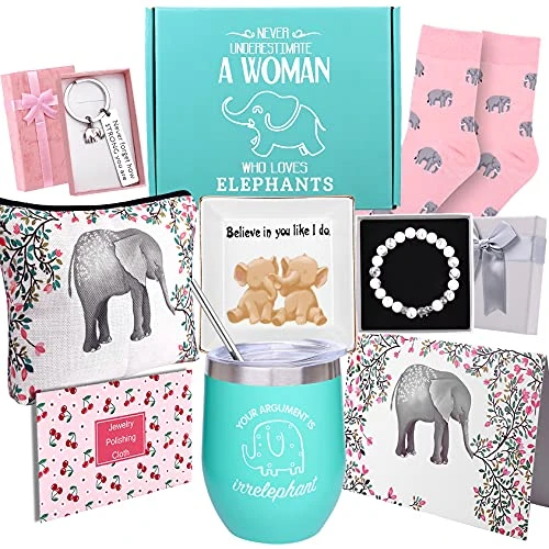 Lephant Gifts For Women, Birthday Gifts For Elephant Lovers, Elephant Gifts For Wedding Thanksgiving Christmas Mother's Day, Funny Wine Tumbler, Elephant Bracelet, Keychain, Jewelry Dish, Bag, Socks 3 Lephant Gifts For Women, Birthday Gifts For Elephant Lovers, Elephant Gifts For Wedding Thanksgiving Christmas Mother's Day, Funny Wine Tumbler, Elephant Bracelet, Keychain, Jewelry Dish, Bag, Socks