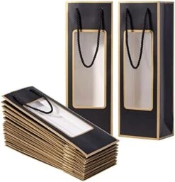 Wine Gift Bag With Window 20 Pack 4.92"x3.35"x 14.2" Wine Bags For Wine Bottles Halloween Birthday Housewarming Dinner Party Business-Black 16 Wine Gift Bag With Window 20 Pack 4.92"x3.35"x 14.2" Wine Bags For Wine Bottles Halloween Birthday Housewarming Dinner Party Business-Black -KitchenAid Shop 51f r97rtQL. AC