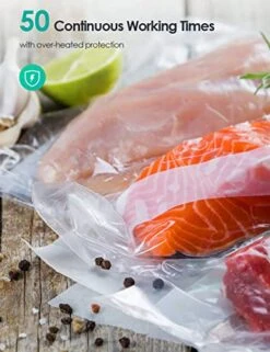 Full Automatic Vacuum Sealer Machine, 8 In 1 LED Touch Screen Powerful Food Sealer, 6 Food Modes, 5MM Seal Width With Cutter And 15 Sealer Bags Detachable,Lad Tested