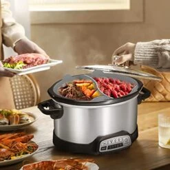 Silicone Slow Cookers Liners Fit For Crockpot 6QT, BPA Free/Reusable/Leakproof/Slow Cooker Divider Liner, Dishwasher Safe Slow Cooker Accessories Cooking Liner For Most 6 Quart Slow Cooker -KitchenAid Shop 51f0wYLdbmL