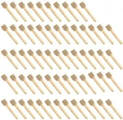 100 Pack Mini 3 Inch Portable Wooden Honey Dipper Sticks For Honey Jar Dispense Drizzle Honey, Wedding Party Favors -KitchenAid Shop 51f1mdENd L. AC