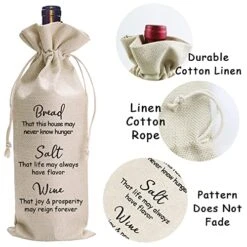 Hostess Gift Wine Gift Bag, Housewarming Gift, Bride And Groom Wine Bags Gift, Bread Salt Wine Bag -KitchenAid Shop 51f5y8XmXVL
