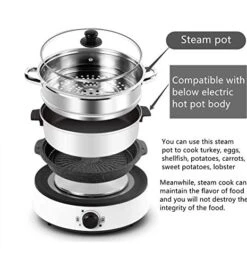 1300w Electric Hot Pot Korean Grill Separate Design Multi-Functional Electric Cooker And Steamer For 2-5 People (Size : White) 12 1300w Electric Hot Pot Korean Grill Separate Design Multi-Functional Electric Cooker And Steamer For 2-5 People (Size : White) -KitchenAid Shop 51f9DBfgzPL