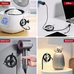 CEBERVICE 15 Pack Cord Organizer For Appliances, Upgraded Cord Keeper, Cord Winder Cord Wrapper Cord Holder Organizer Stick On Mixer, Coffee-Maker, Blender, Toaster, Pressure-Cooker, Air-Fryer -KitchenAid Shop 51fA3nsIRuL