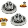 2 Pack Stainless Steel 304 Glass Juicer Lid Fit With 3.38 Inch Wide Mouth Mason Jar Hand Squeezer Top For Citrus Lemon Orange, NO GLASS JAR QurHapzy -KitchenAid Shop 51fAZlDEAnL
