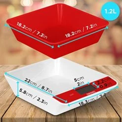 Kitchen Scale KS100RD 5 KG / 11 LB Pink Portable Design Digital Display Tray/Bowl Kitchen Scale (Pink) Capacity: 5kg / 11lb