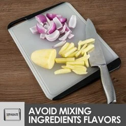 Plastic Cutting Board, Cutting Board For Kitchen Dishwasher Available, Chopping Board With Juice Groove, L, Empune -KitchenAid Shop 51fBxYpnVtL