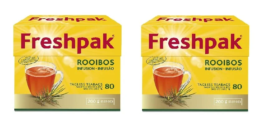 Reshpak Pure Rooibos Tea 80 Tagless Bags, Pure Premium Rooibos And No Rooibos Infusion, New Packaging (2 X Pack) 3 Reshpak Pure Rooibos Tea 80 Tagless Bags, Pure Premium Rooibos And No Rooibos Infusion, New Packaging (2 X Pack)