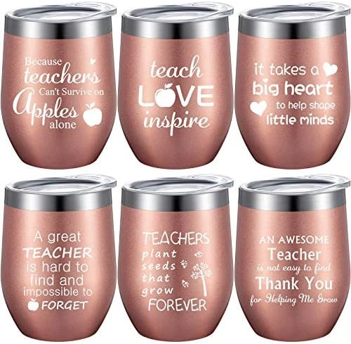 6 Pieces Thank You Gift Idea For Teachers, Teacher Graduation Appreciation Coffee Mug For Women Men Preschool Elementary Teacher, 12oz Wine Tumbler And Lids Straws Brushes (Simple Purple) 11 6 Pieces Thank You Gift Idea For Teachers, Teacher Graduation Appreciation Coffee Mug For Women Men Preschool Elementary Teacher, 12oz Wine Tumbler And Lids Straws Brushes (Simple Purple) - Image 9
