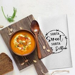 Yellowstone Merchandise, Sorta Sweet Sorta Beth Dutton TV Show Gifts, 2 Pack Yellowstone Kitchen Towels, Absorbent Waffle Weave Dish Towel, Don't Make Me Send Rip Novelty Hand Towel Gifts -KitchenAid Shop 51fI6j4aHaL