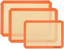 Silicone Baking Mat - Nonstick Large Baking Mat Set Of 3-2 Half Sheets Mats (11 5/8" X 16 1/2") + 1 Quarter Sheets - Extra Thick Reusable Bakeware Mats For Cookies, Pastry, Bread, Bun, Fondant -KitchenAid Shop 51fICAK2iuL. AC