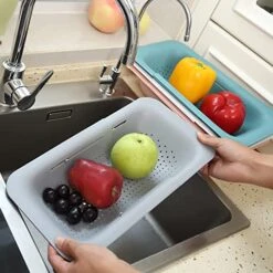Collapsible Colander Over The Sink Drain Strainer Basket, Expandable Fruits And Vegetables Wash Kitchen Sink Strainer, Muzpz Multifunctional Retractable Plastic Kitchen Sink Strainer Basket(Grey) 13 Collapsible Colander Over The Sink Drain Strainer Basket, Expandable Fruits And Vegetables Wash Kitchen Sink Strainer, Muzpz Multifunctional Retractable Plastic Kitchen Sink Strainer Basket(Grey) -KitchenAid Shop 51fMpB8PQlL