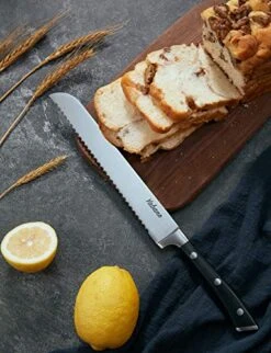 Kitchen Knife Set, 6-Piece Small Knife Set With Wooden Block, Super Sharp, High Carbon Stainless Steel Cutlery Knife Block Set -KitchenAid Shop 51feWlRc07L