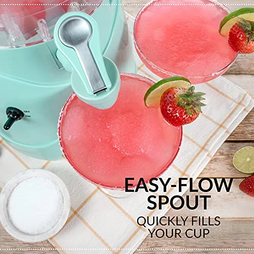 128-Ounce Margarita Maker & Slushie Machine, Makes One Gallon Frozen Drinks, Stainless Steel Flow Spout And Carry Handle, Creamy Texture, Double Insulated, Easy Clean, 1 Gallon, Aqua 7 128-Ounce Margarita Maker & Slushie Machine, Makes One Gallon Frozen Drinks, Stainless Steel Flow Spout And Carry Handle, Creamy Texture, Double Insulated, Easy Clean, 1 Gallon, Aqua - Image 5