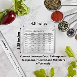 Premium 6 Measuring Spoons & Magentic Conversion Chart | Precisely Manufactured Spoons | Save Your Precious Time With The Convenient Conversion Chart -KitchenAid Shop 51flSL7zqhL