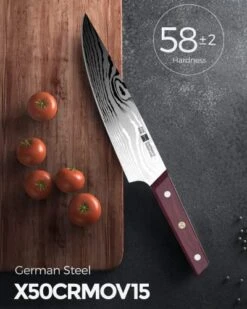 Ipurehome Knife Set Kitchen Knife Set, Professional 5 Pcs High Carbon German Stainless Steel Knife Set With Non-slip Wood Handles -KitchenAid Shop 51fpGGUSEnL