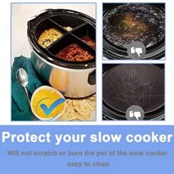 4 In 1 Slow Cooker Liners Fit Crock-Pot 6-8 Quart Oval Slow Cooker,Reusable Leakproof Cooking Liner For Slow Cooker,BPA Free Divider Insert For Crock Pot For Slow Cooker -KitchenAid Shop 51fq8nSxW8L